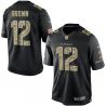Cheap John Brown Cardinals Jersey From China #12 Black Salute To Service