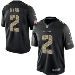 Cheap Matt Ryan Falcons Jersey From China #2 Black Salute To Service