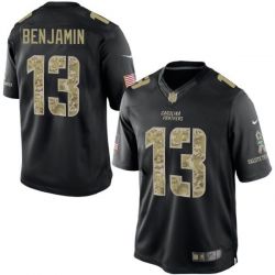 Cheap Kelvin Benjamin Panthers Jersey From China #13 Black Salute To Service