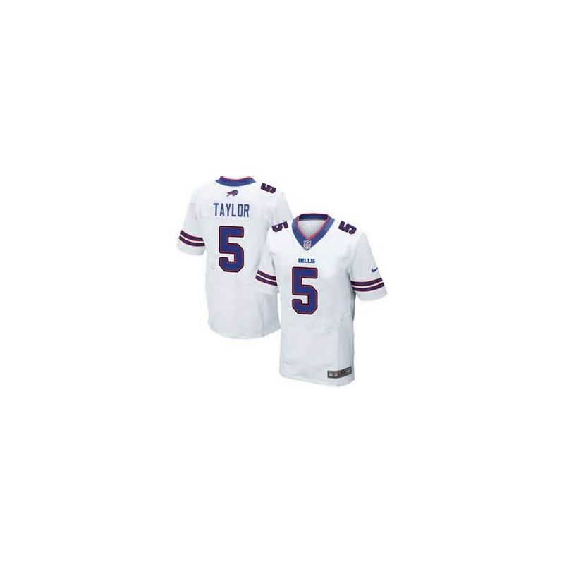 Cheap Tyrod Taylor Bills Elite Jersey From China #5 White Cheap Tyrod Taylor Bills Elite Jersey From China #5 White