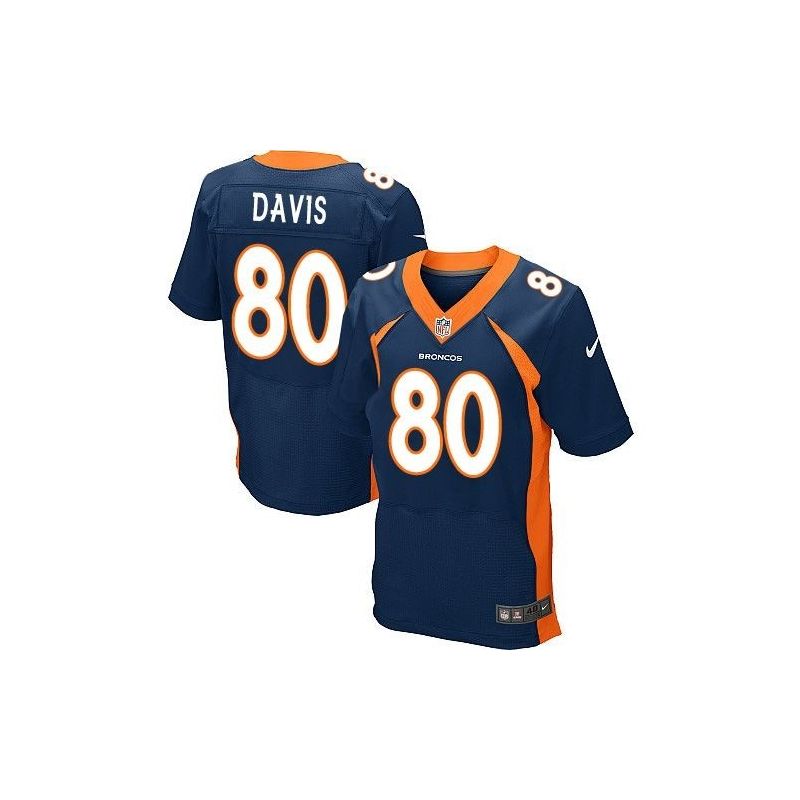 Cheap Vernon Davis Broncos Elite Jersey From China #80 Blue Cheap Vernon Davis Broncos Elite Jersey From China #80 Blue