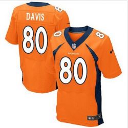 Cheap Vernon Davis Broncos Elite Jersey From China #80 Orange
