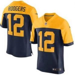 Cheap Aaron Rodgers Packers Elite Jersey From China #12 Navy Throwback Alternate