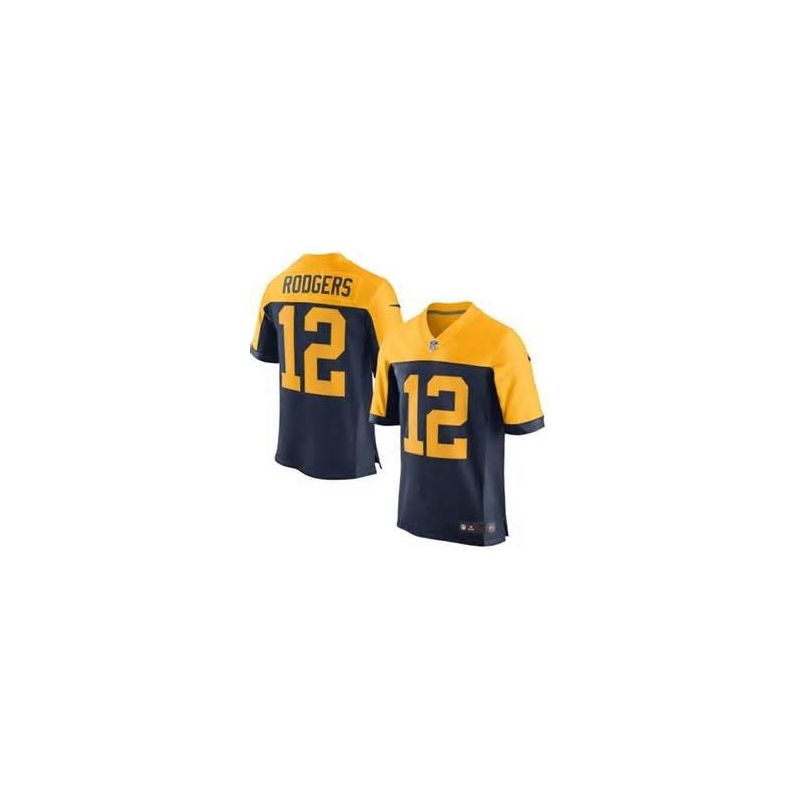 Cheap Aaron Rodgers Packers Elite Jersey From China #12 Navy Throwback Alternate