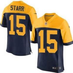 Cheap Bart Starr Packers Elite Jersey From China #15 Navy Throwback Alternate