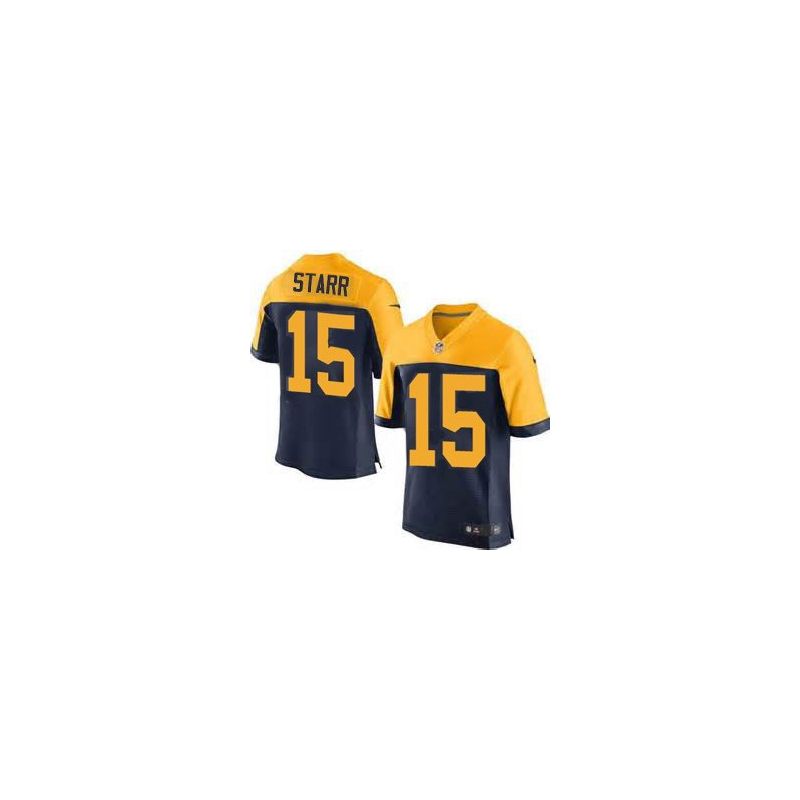 Cheap Bart Starr Packers Elite Jersey From China #15 Navy Throwback Alternate