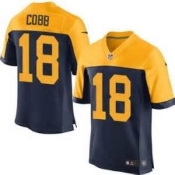 Cheap Randall Cobb Packers Elite Jersey From China #18 Navy Throwback Alternate