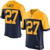 Cheap Eddie Lacy Packers Elite Jersey From China #27 Navy Throwback Alternate