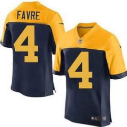 Cheap Brett Favre Packers Elite Jersey From China #4 Navy Throwback Alternate