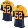 Cheap Clay Matthews Packers Elite Jersey From China #52 Navy Throwback Alternate