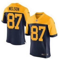 Cheap Jordy Nelson Packers Elite Jersey From China #87 Navy Throwback Alternate