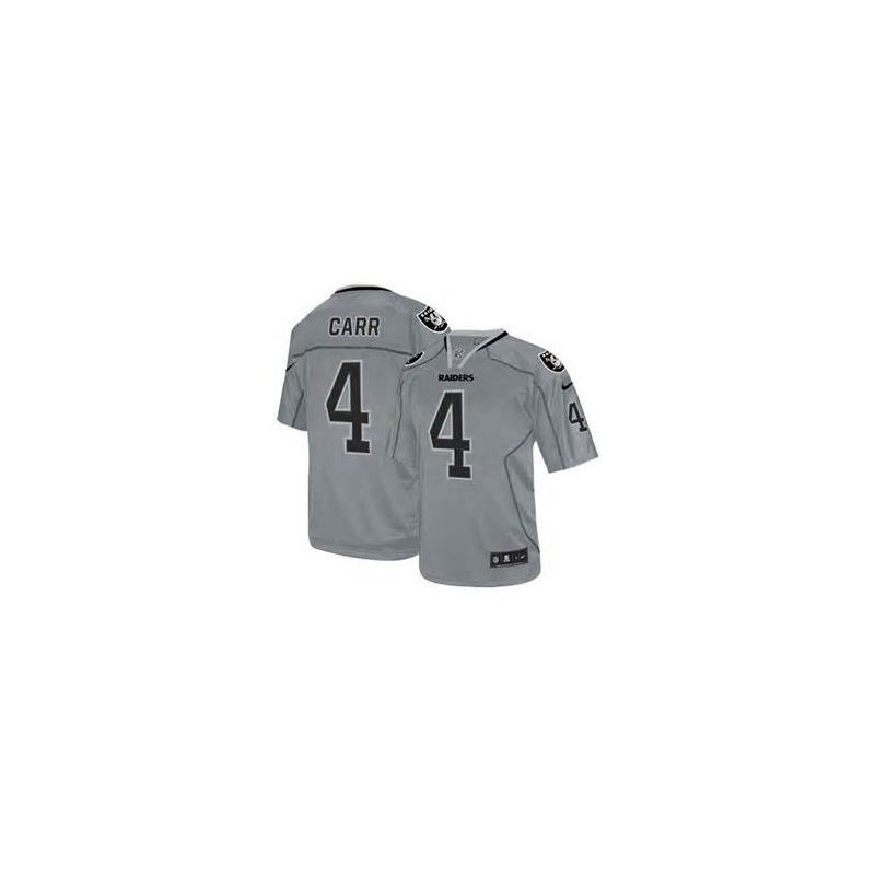 Cheap Derek Carr Raiders Lights Out Jersey From China #4 Grey Cheap Derek Carr Raiders Lights Out Jersey From China #4 Grey