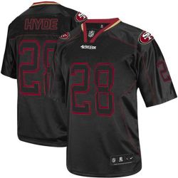 Cheap Carlos Hyde 49ers Lights Out Jersey From China #28 Black
