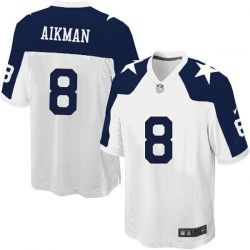 Cheap Troy Aikman Cowboys Limited Jersey From China #8 White Thanksgiving