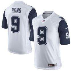 Cheap Tony Romo Cowboys Limited Jersey From China #9 White Rush