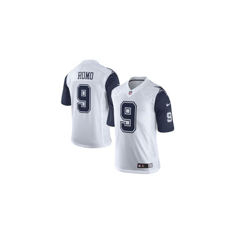 Cheap Tony Romo Cowboys Limited Jersey From China #9 White Rush