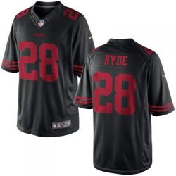 Cheap Carlos Hyde 49ers Limited Jersey From China #28 Black