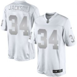 Cheap Bo Jackson Raiders Platinum Jersey From China #34