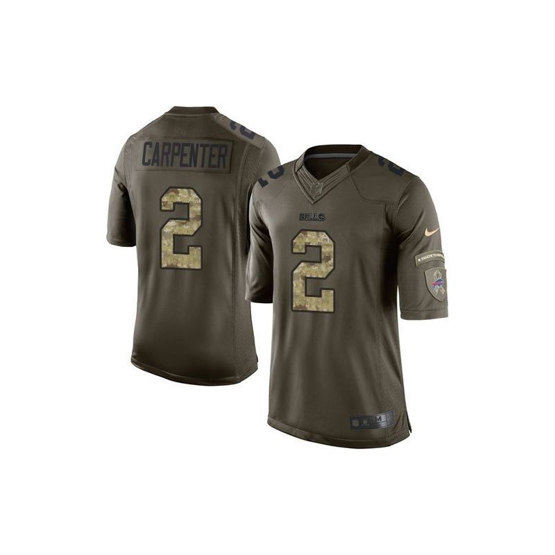 Cheap Dan Carpenter Bills Salute TO Service Jersey From China #2 Olive