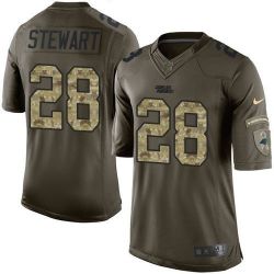 Cheap Jonathan Stewart Panthers Salute TO Service Jersey From China #28 Olive