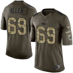 Cheap Jared Allen Panthers Salute TO Service Jersey From China #69 Olive
