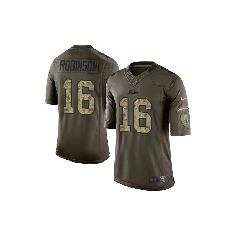 Cheap Denard Robinson Jaguars Salute TO Service Jersey From China #16 Olive