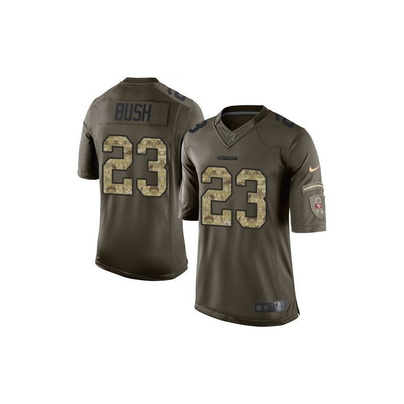 Cheap Reggie Bush 49ers Salute TO Service Jersey From China #23 Olive