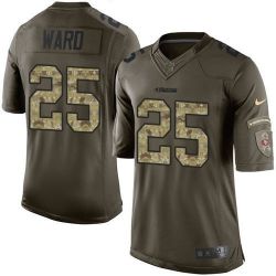 Cheap Jimmie Ward 49ers Salute TO Service Jersey From China #25 Olive