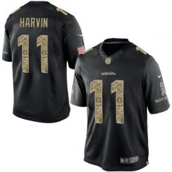 Cheap Percy Harvin Seahawks Salute TO Service Jersey From China #11 Black