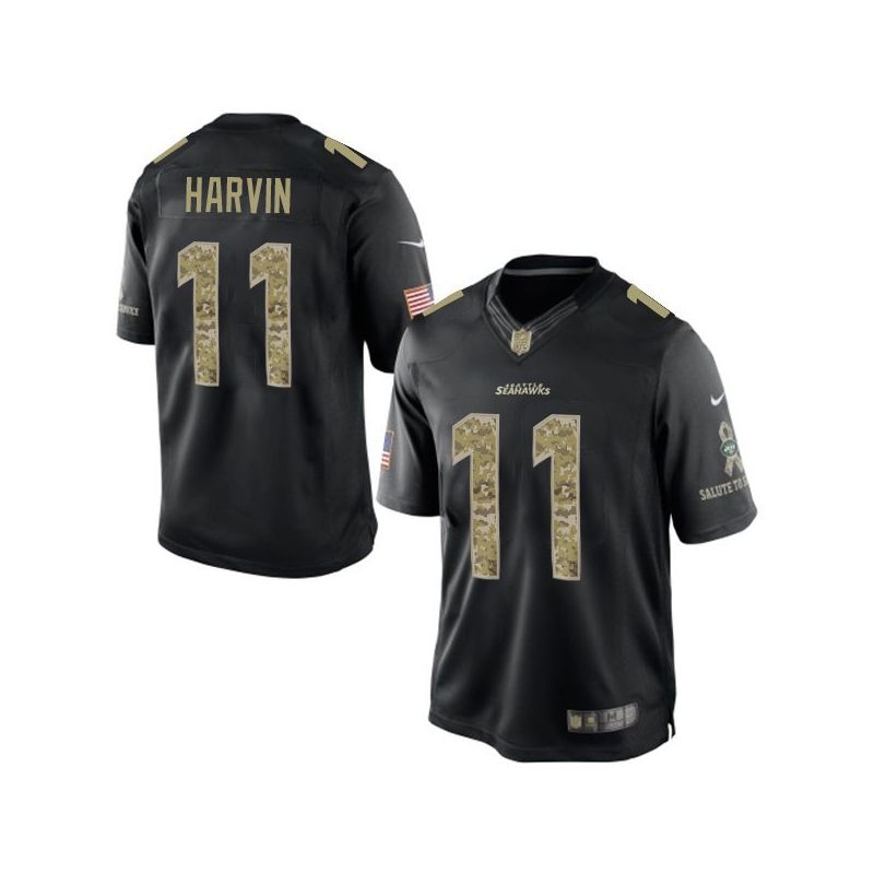 Cheap Percy Harvin Seahawks Salute TO Service Jersey From China #11 Black