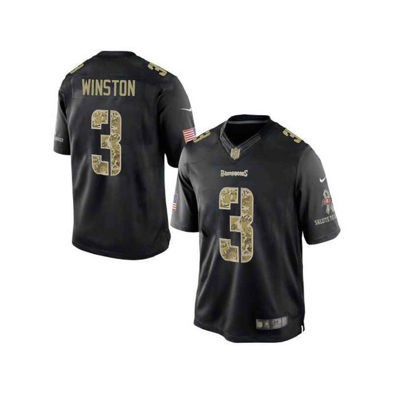 Cheap Jameis Winston Buccaneers Salute TO Service Jersey From China #3 Black Cheap Jameis Winston Buccaneers Salute TO Service Jersey From China #3 Black
