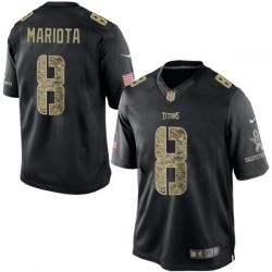 Cheap Marcus Mariota Titans Salute TO Service Jersey From China #8 Black