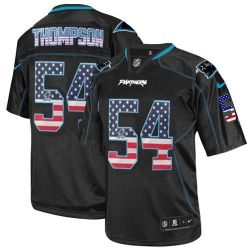 Cheap Shaq Thompson Panthers USA Flag Fashion Jersey From China #54