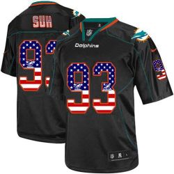 Cheap Ndamukong Suh Dolphins USA Flag Fashion Jersey From China #93
