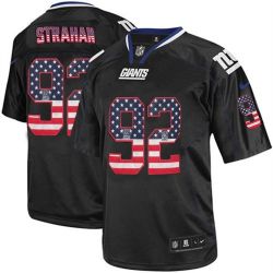 Cheap Michael Strahan Giants USA Flag Fashion Jersey From China #92
