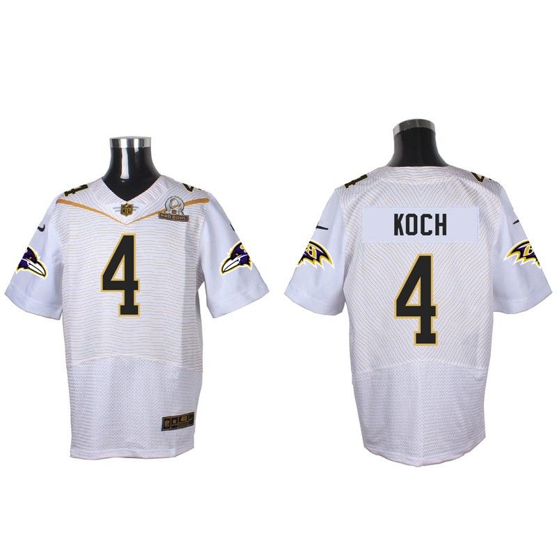 Cheap Sam Koch Ravens 2016 PRO BOWL Jersey From China #4 White