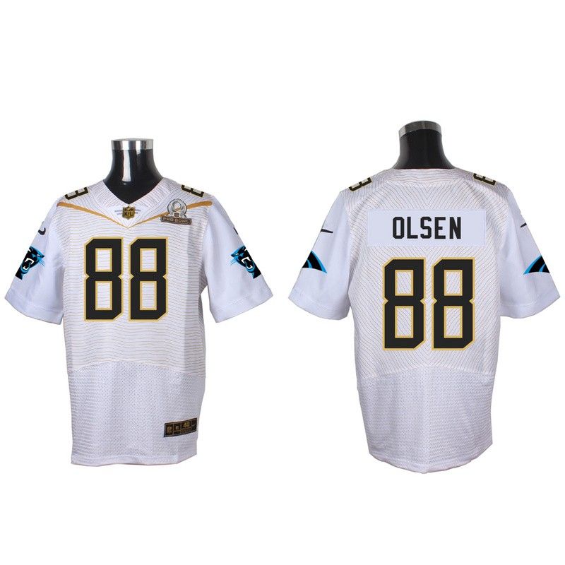 Cheap Greg Olsen Panthers 2016 PRO BOWL Jersey From China #88 White