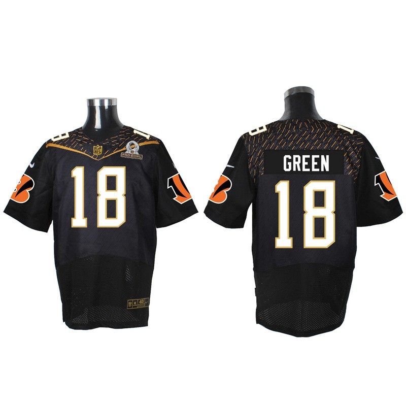Cheap AJ Green Bengals 2016 PRO BOWL Jersey From China #18 Black