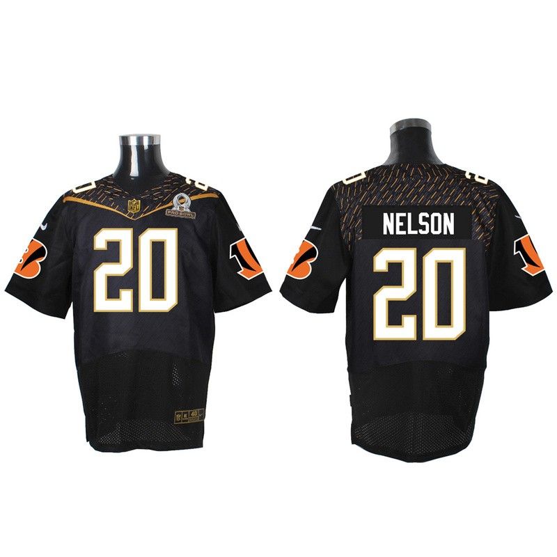 Cheap Reggie Nelson Bengals 2016 PRO BOWL Jersey From China #20 Black Cheap Reggie Nelson Bengals 2016 PRO BOWL Jersey From China #20 Black