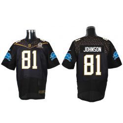 Cheap Calvin Johnson Lions 2016 PRO BOWL Jersey From China #81 Black