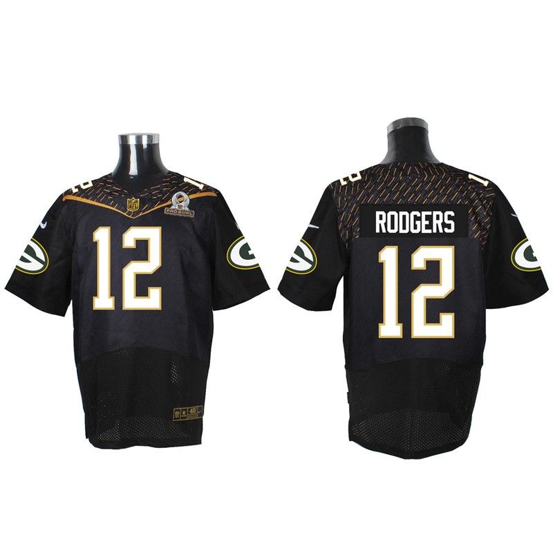 Cheap Aaron Rodgers Packers 2016 PRO BOWL Jersey From China #12 Black