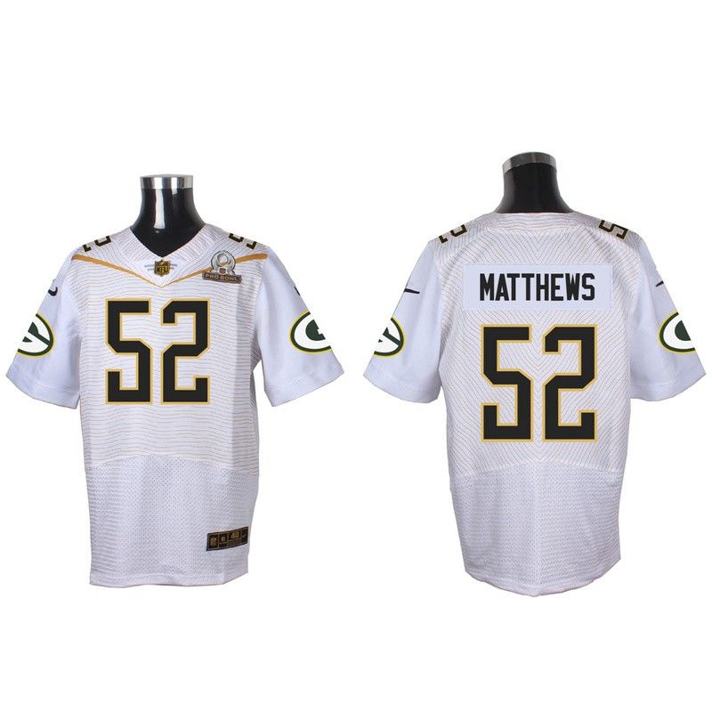 Cheap Clay Matthews Packers 2016 PRO BOWL Jersey From China #52 White