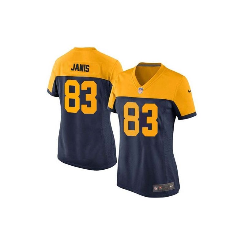 Cheap Jeff Janis Packers Women Jersey From China #83 Navy Throwback Alternate