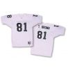 Cheap Tim Brown Raiders Jersey #81 White Silver Number Throwback From China