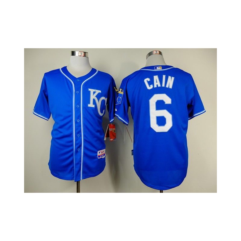 Cheap Lorenzo Cain Royals Blue 2014 Jersey From China #6 In Men Women Youth Size