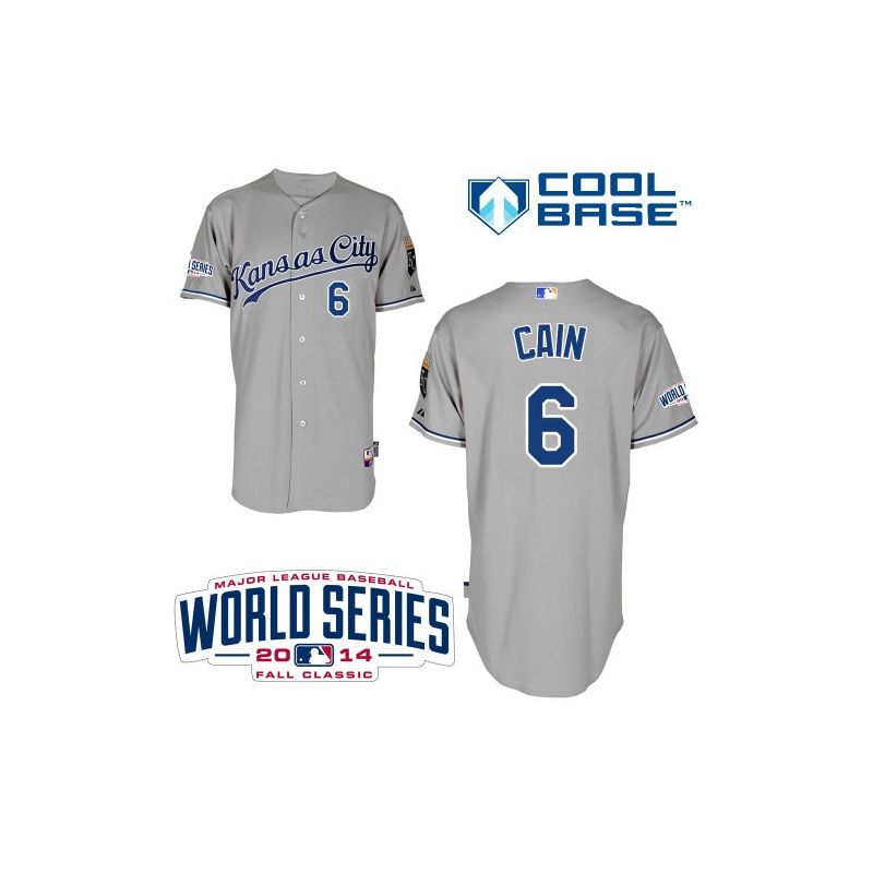 Cheap Lorenzo Cain Royals Grey Jersey From China #6 In Men Women Youth Size