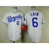 Cheap Lorenzo Cain Royals White Jersey From China #6 In Men Women Youth Size