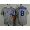 Cheap Mike Moustakas Royals Grey Jersey From China #8 In Men Women Youth Size