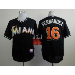 Cheap Jose Fernandez Marlins Black Jersey From China #16 In Men Women Youth Size