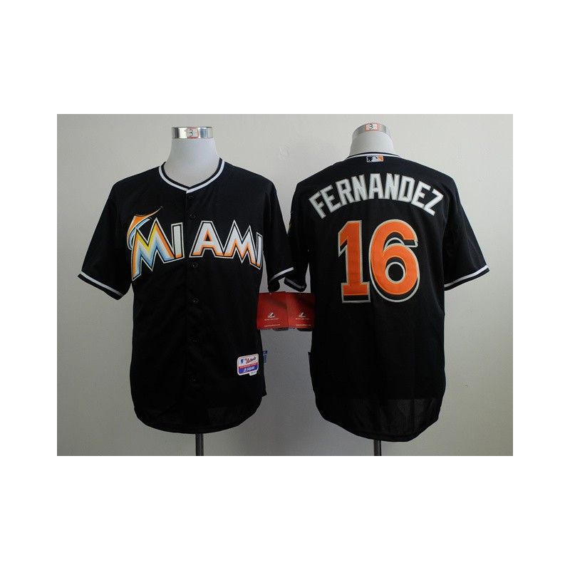 Cheap Jose Fernandez Marlins Black Jersey From China #16 In Men Women Youth Size